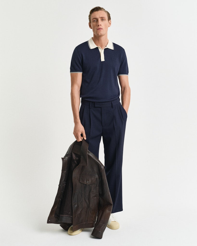 MODAL BLEND SS POLO Evening Blue