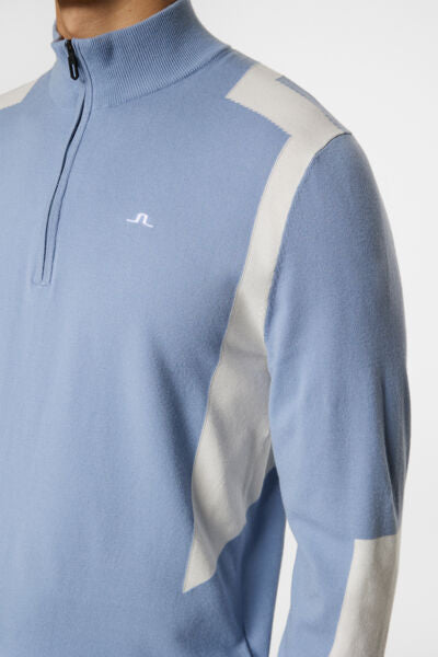 Kendrick knitted zip Pastellblå