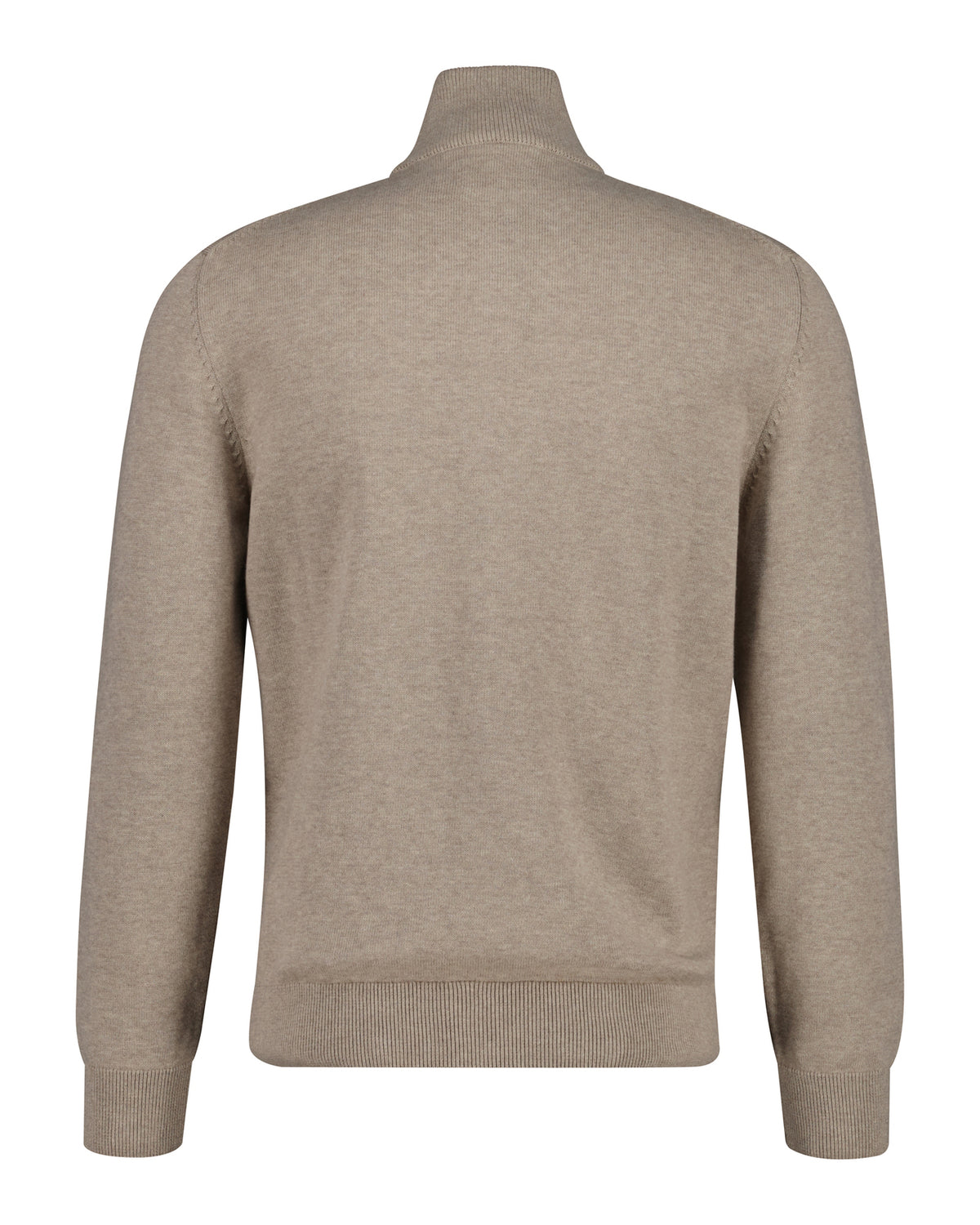 Casual Cotton Zip Cardigan Dk. Sand Melange