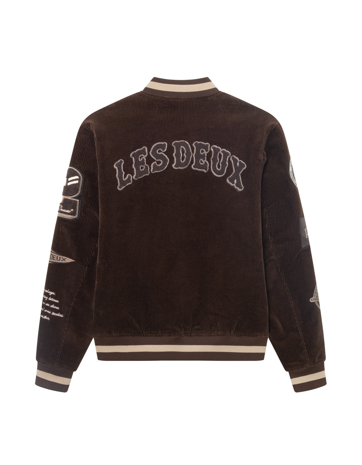 Corduroy Varsity Jacket Slate Brown