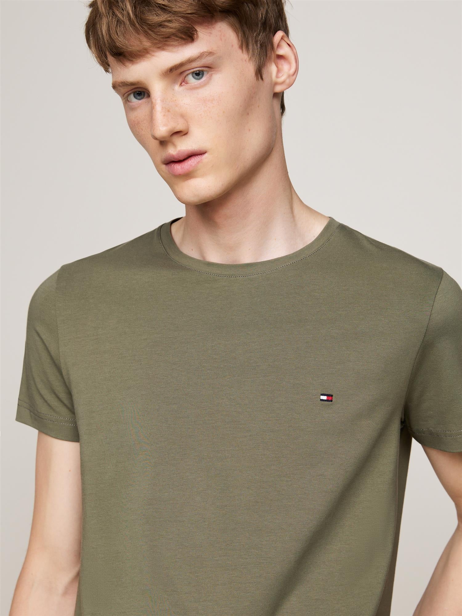 Stretch Slim Fit Tee Battle Green