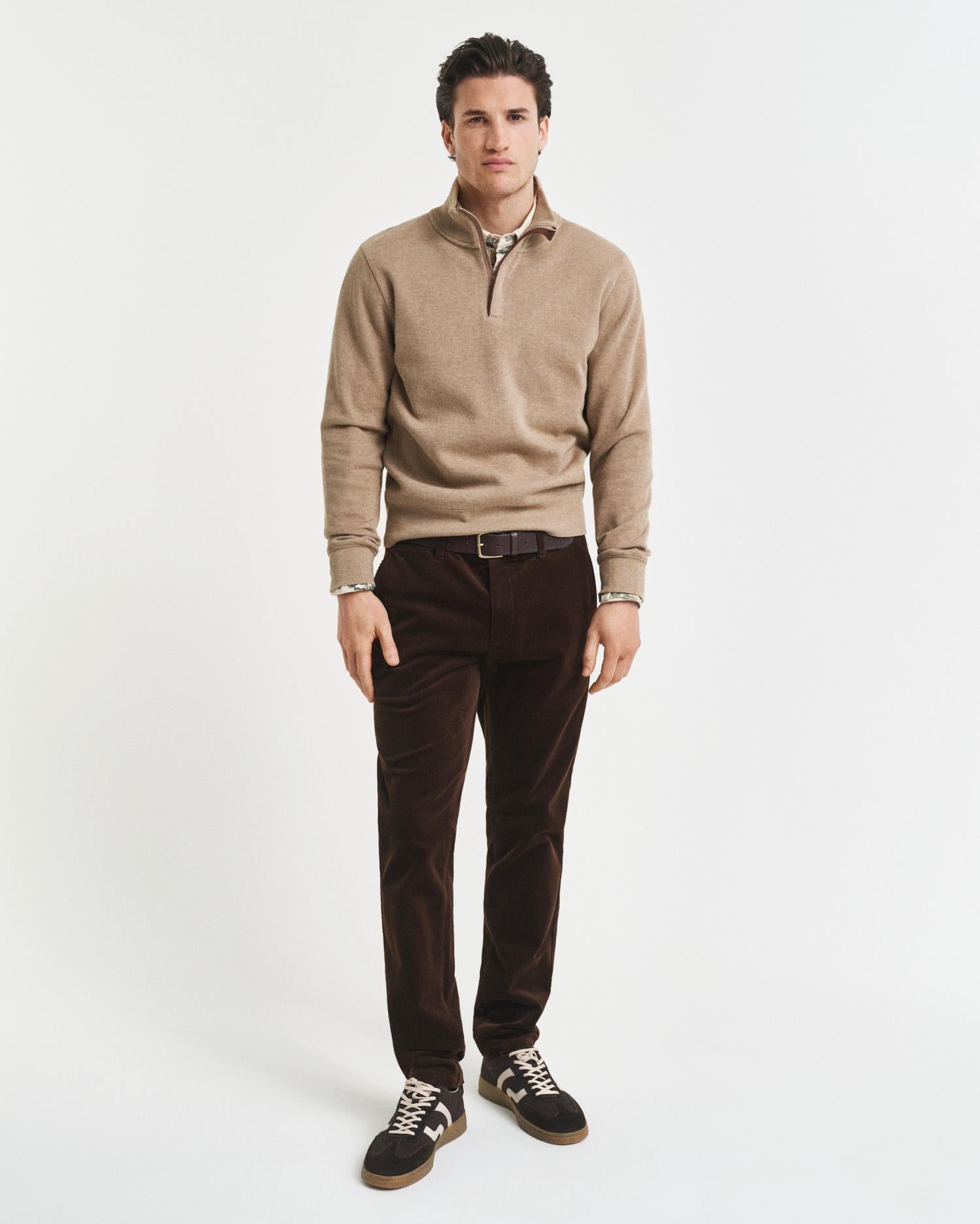 Slim Cord Chinos Rich Brown