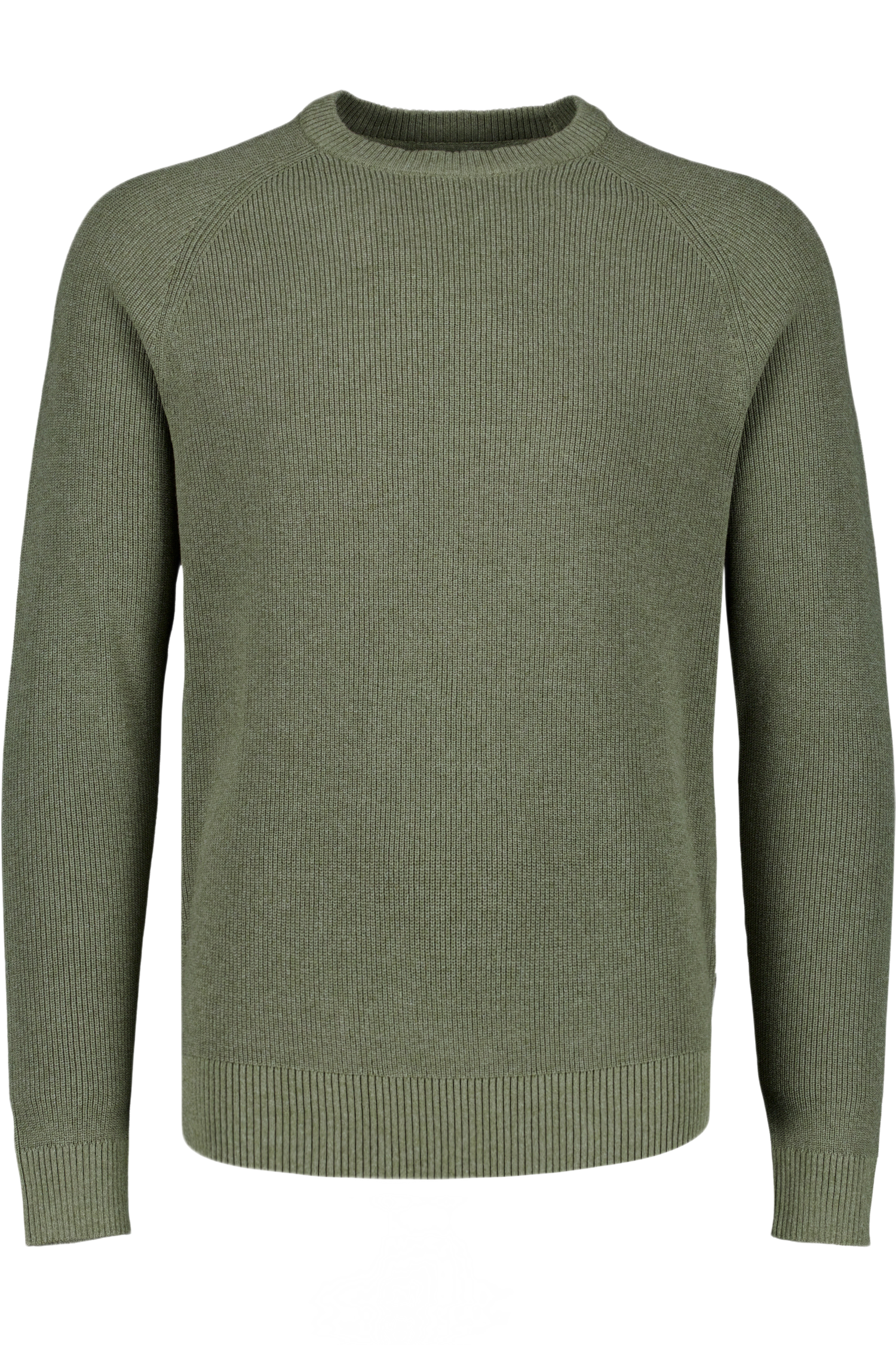 Ribbed L/s O-Neck Knit Army