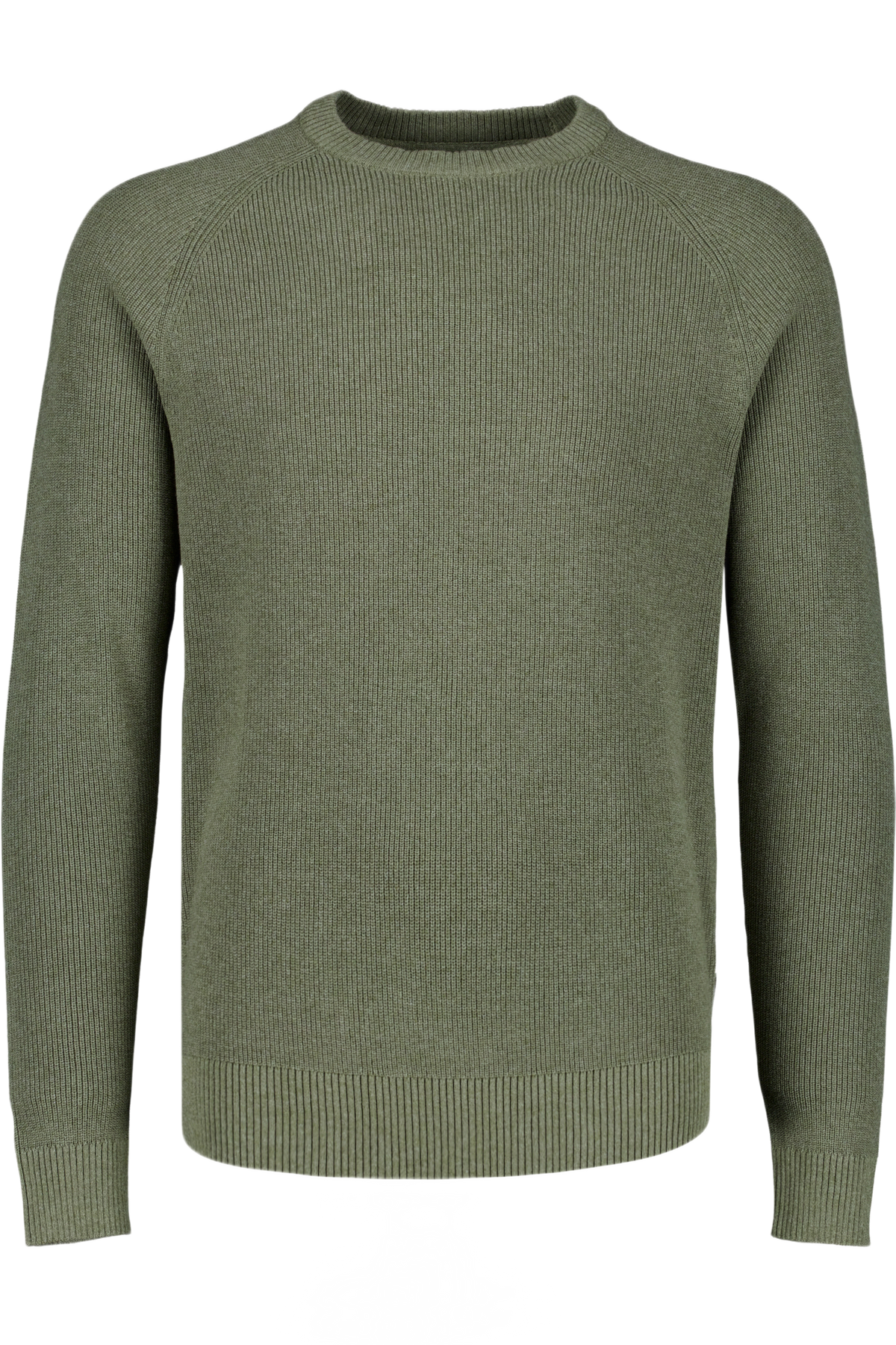 Ribbed L/s O-Neck Knit Army