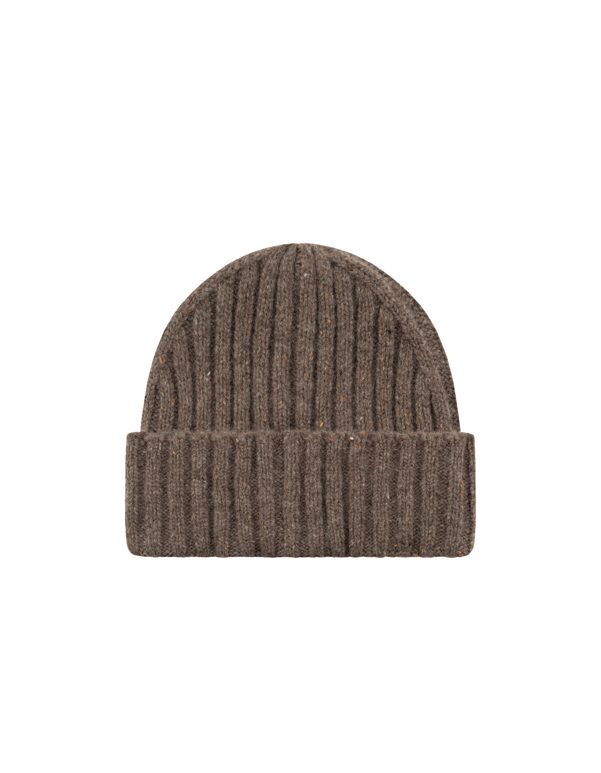 Wells Fleck Rib Beanie Mountain Grey Brown