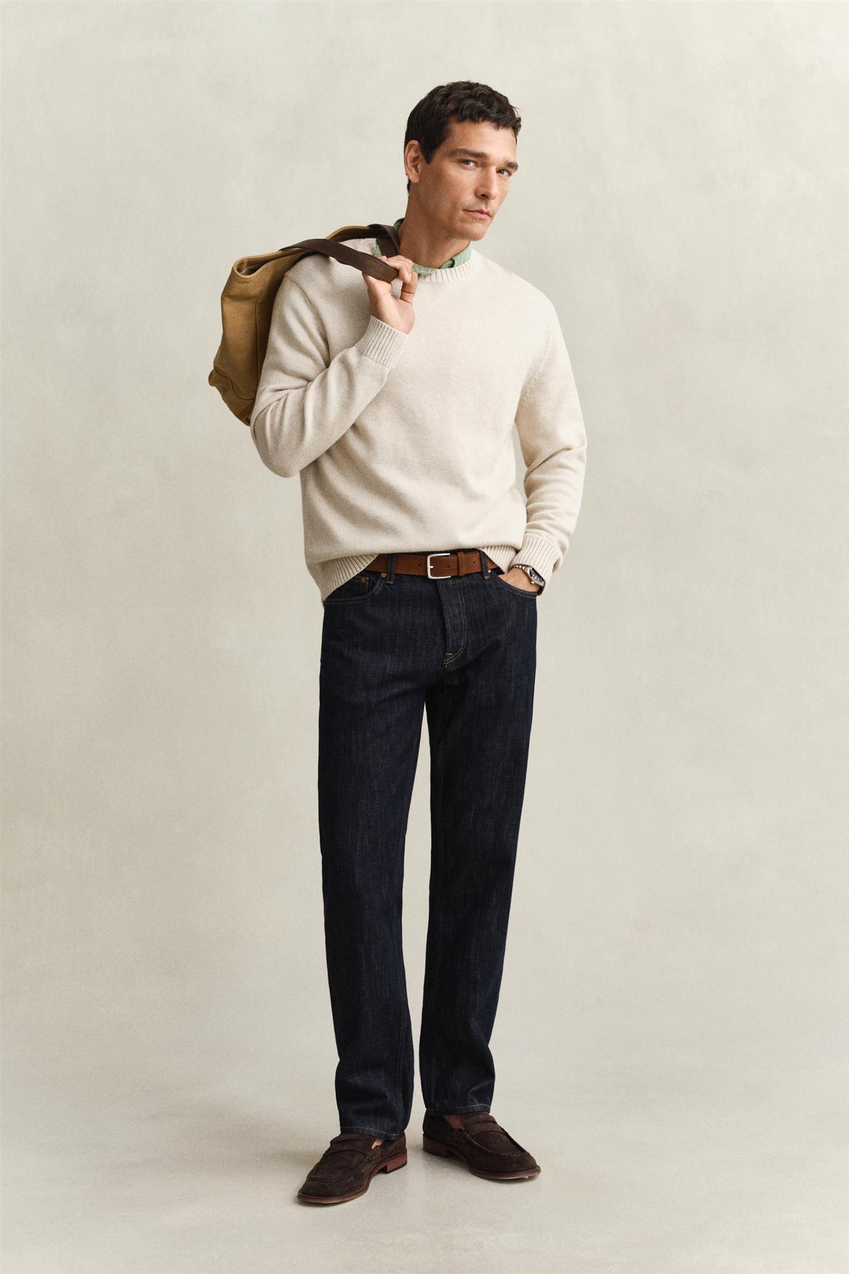 Cotton Blend C-Neck Seed Melange
