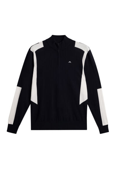 Kendrick Knitted Zip Sweater Jl Navy