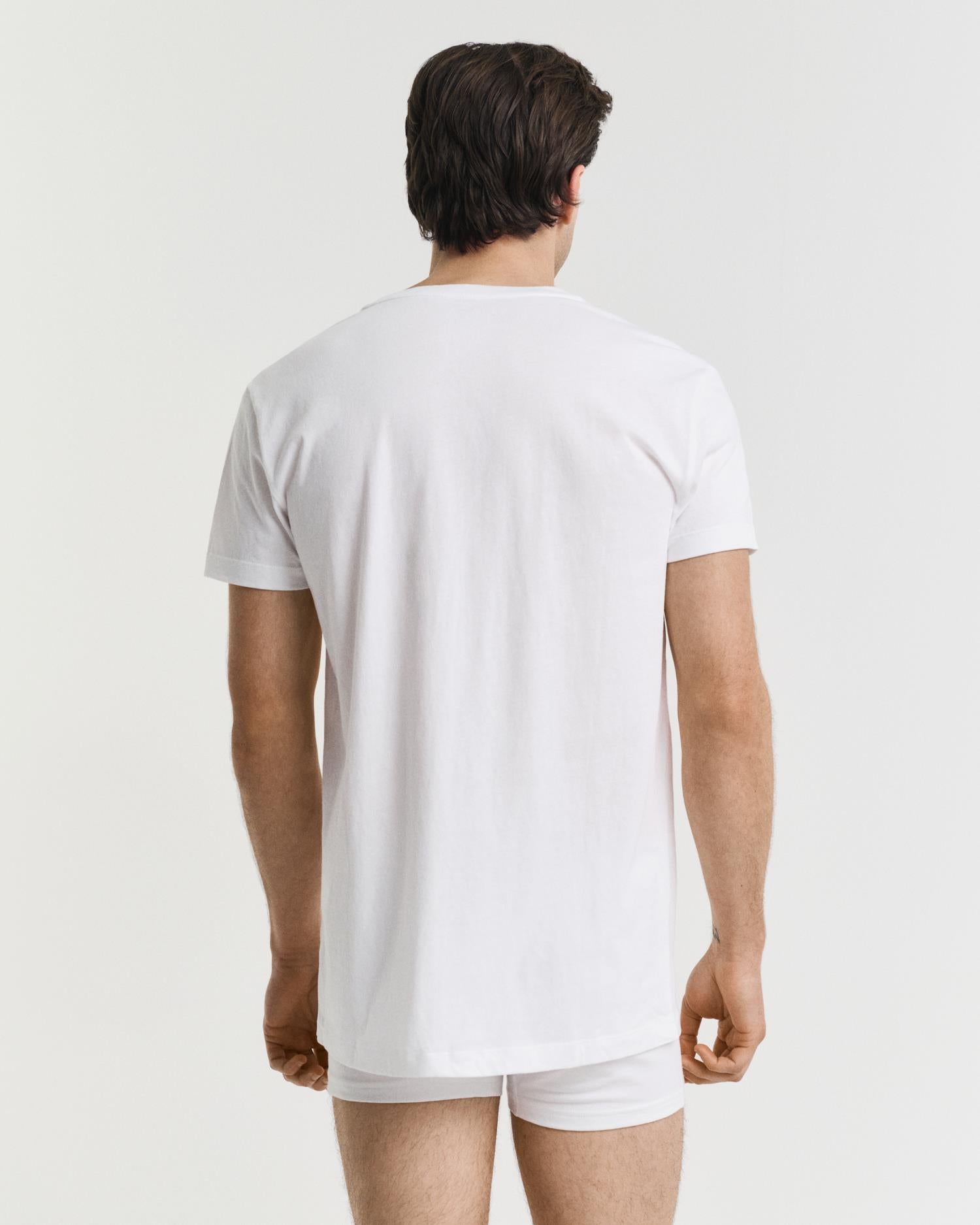 2-Pakk T-Skjorter Med Rund Hals White