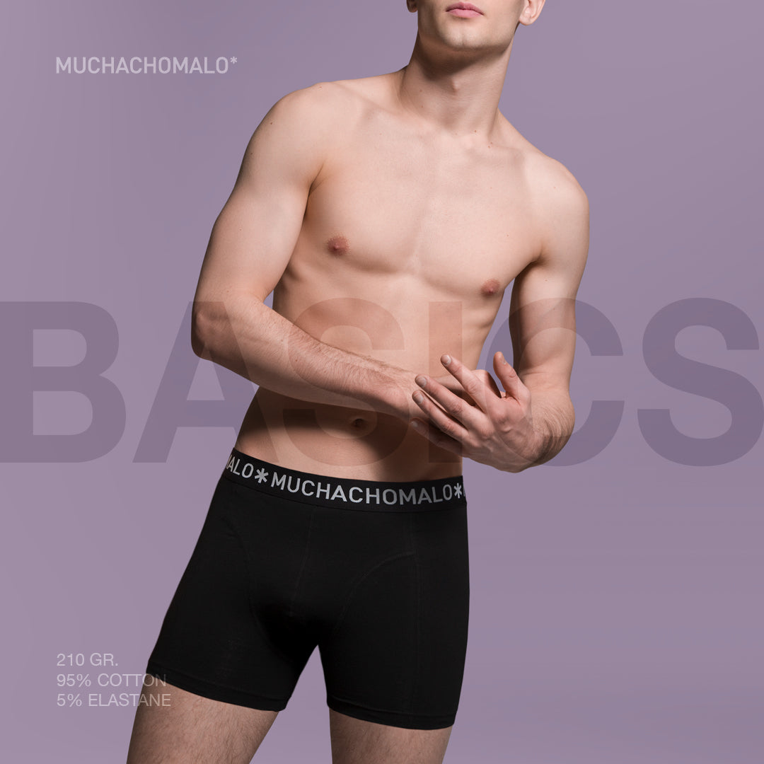 1010 2 szt. Solid Boxer 02 Czarny