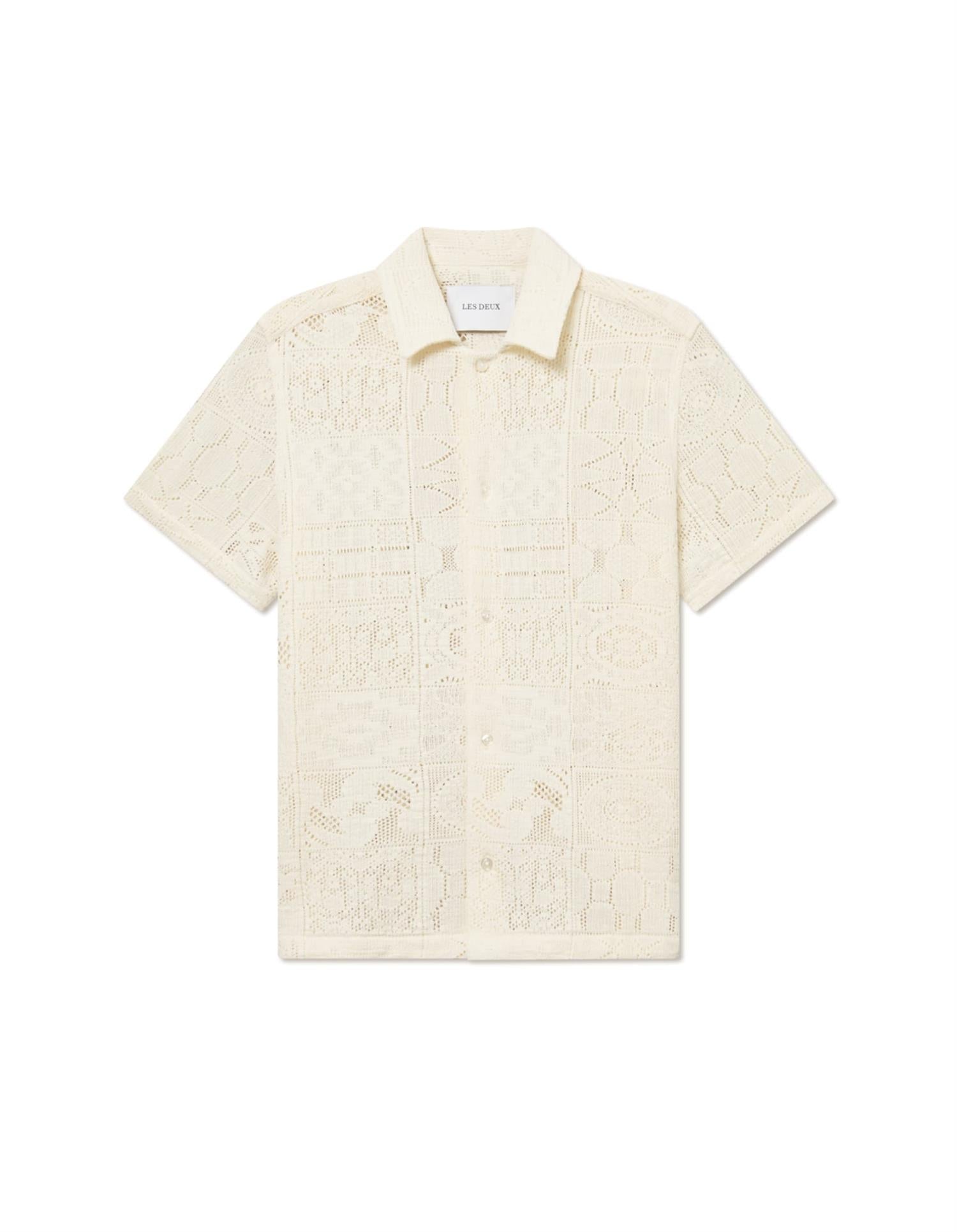 Koszula Hector Lace SS w kolorze kości słoniowej