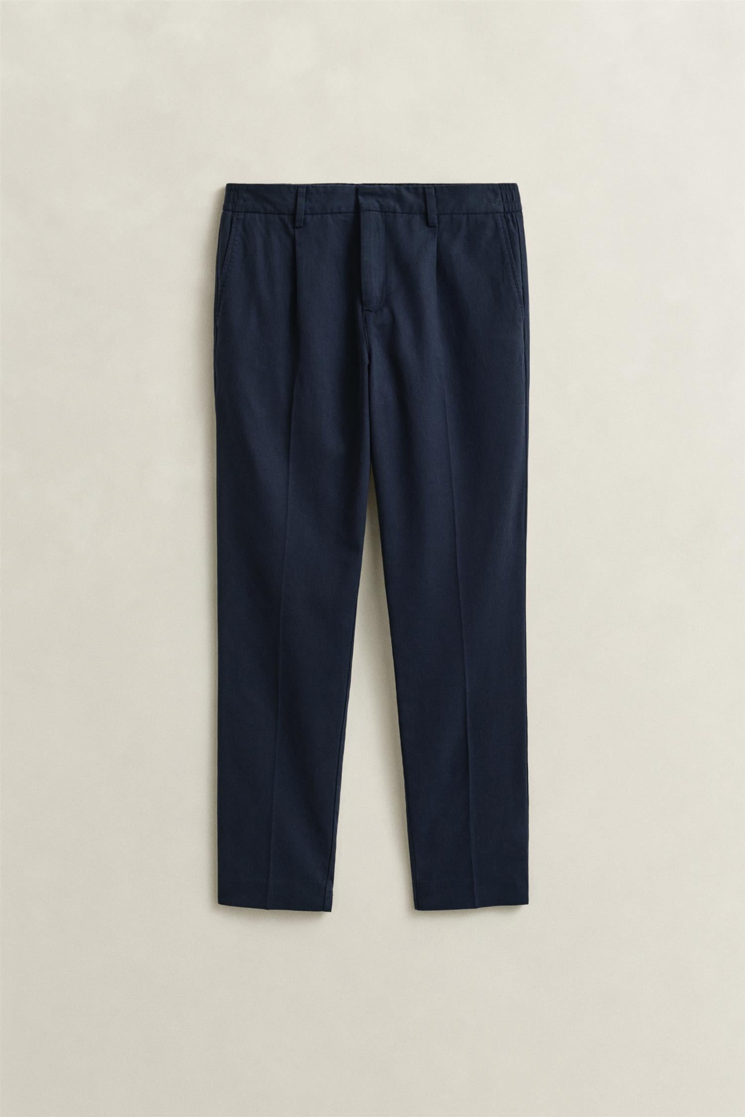 Slim Smart Cot/lyocell Pants Evening Blue