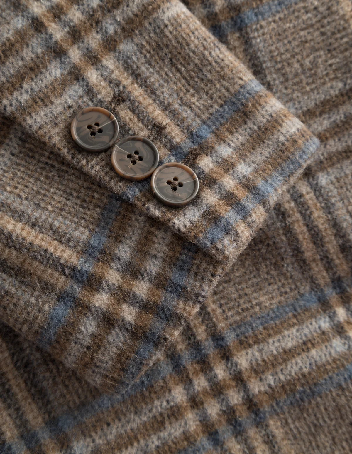 Mckay check wool coat Mountain Gray Melange