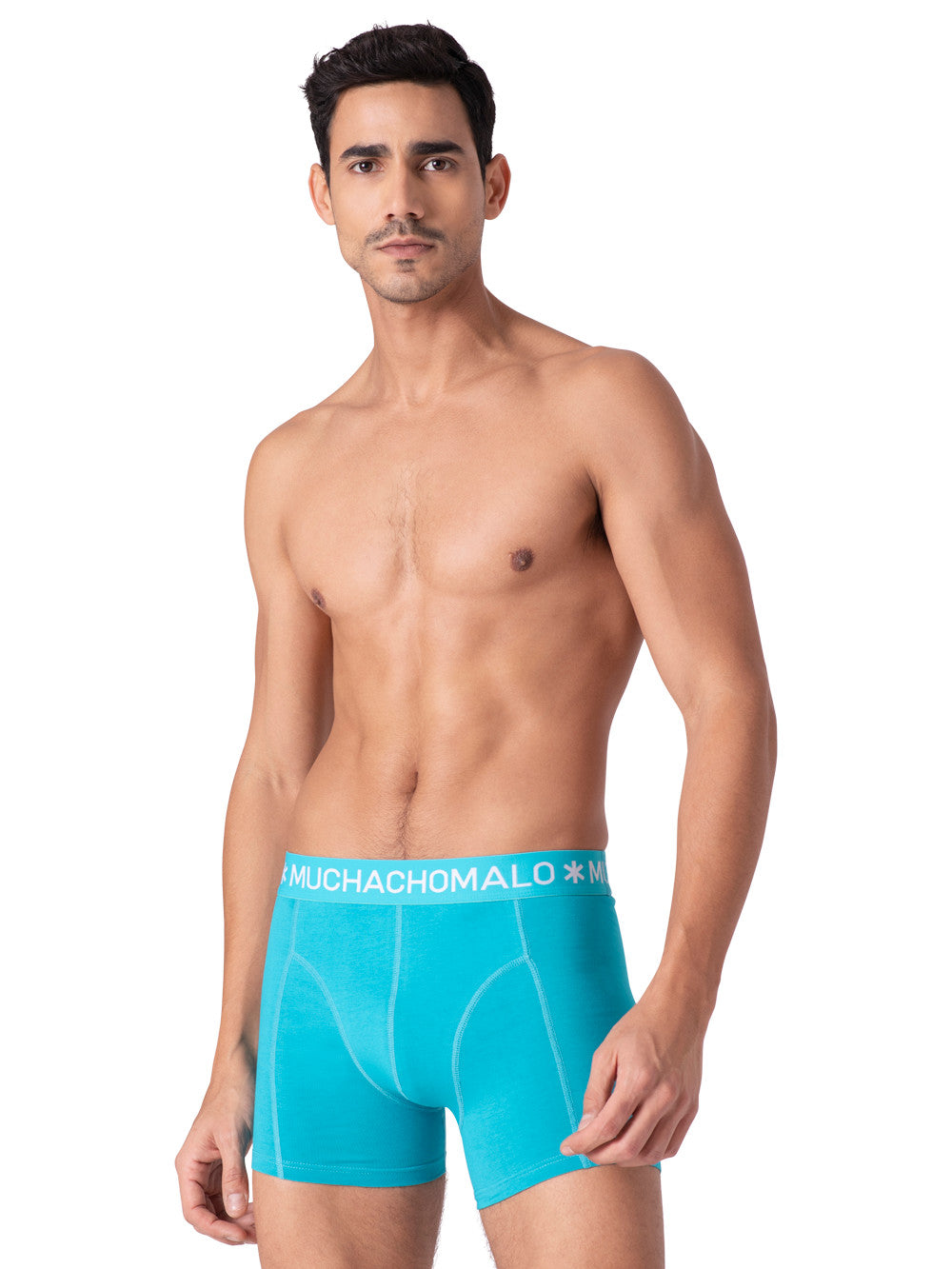 1010 Solid Boxer 2pk 679 Black/Turquoise