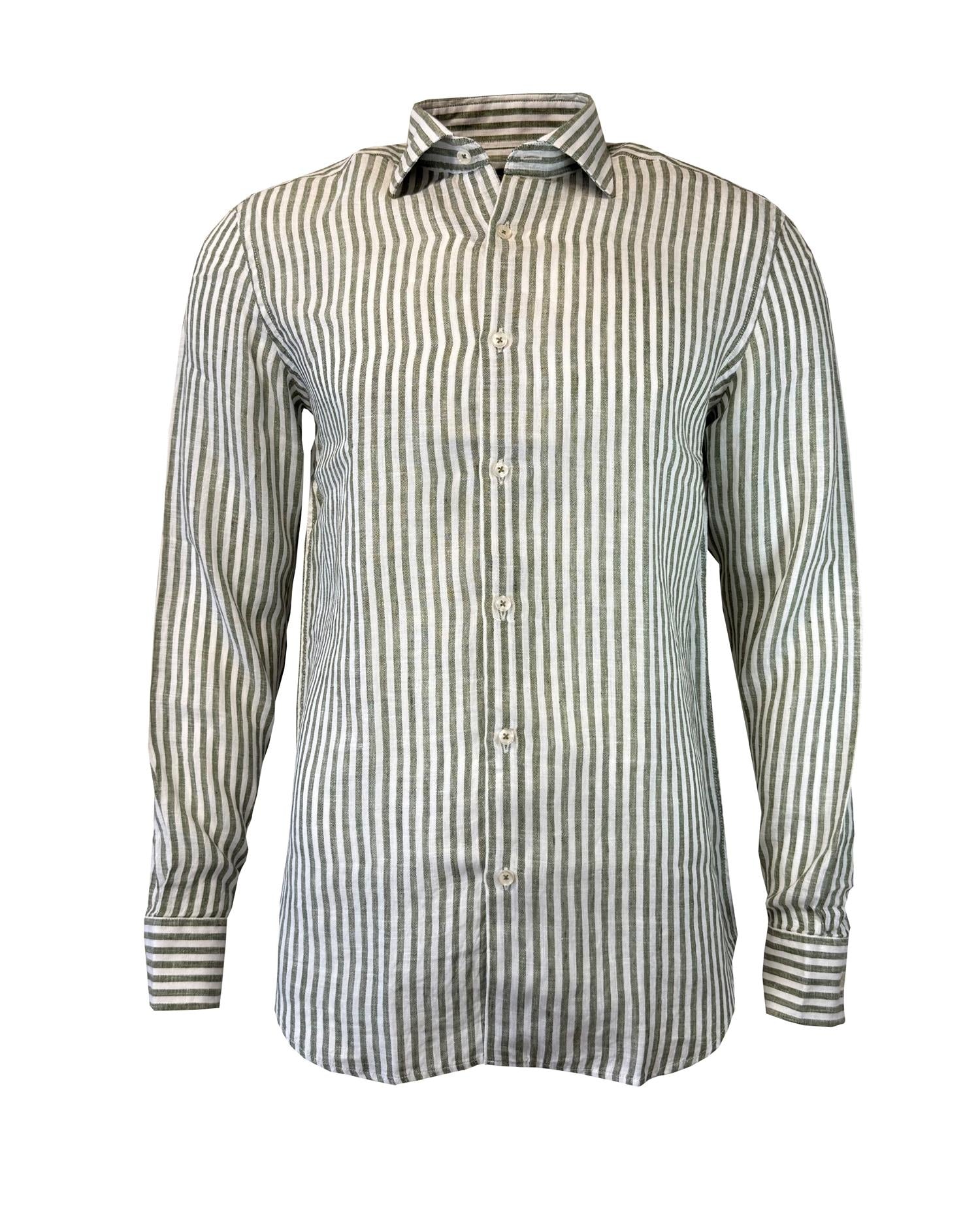 Orsolino shirt Green Stripe
