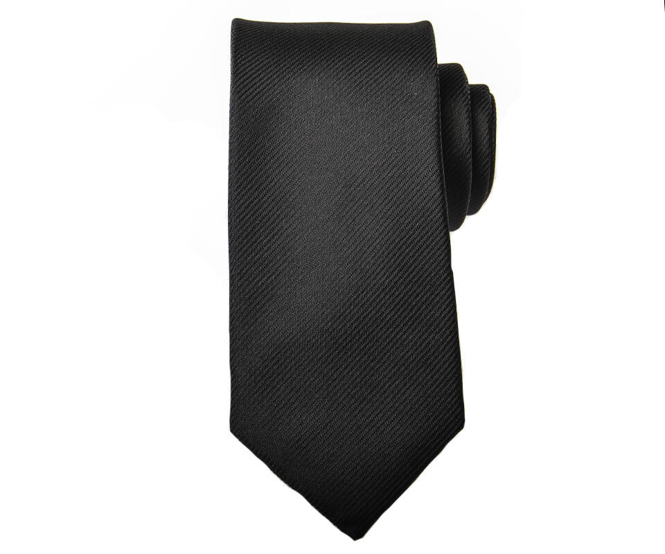 Santi Tie 7cm w/structure black Black