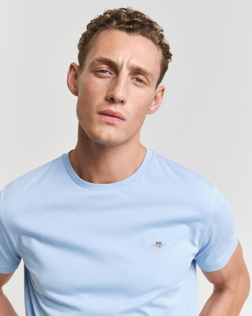 Reg Shield Ss T-Shirt Capri Blue