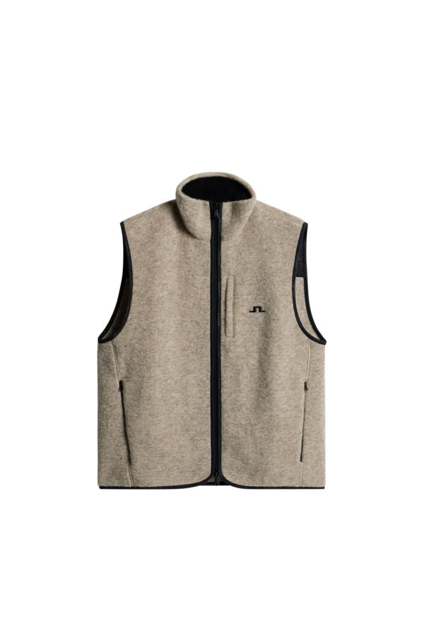 Duncan Wool Fleece Vest Beige