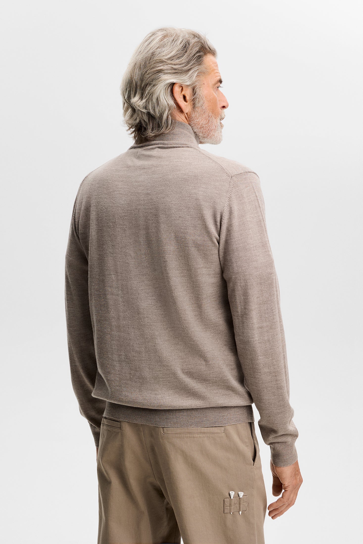 Kiyan Quarter Zip Sweater Brindle Melange