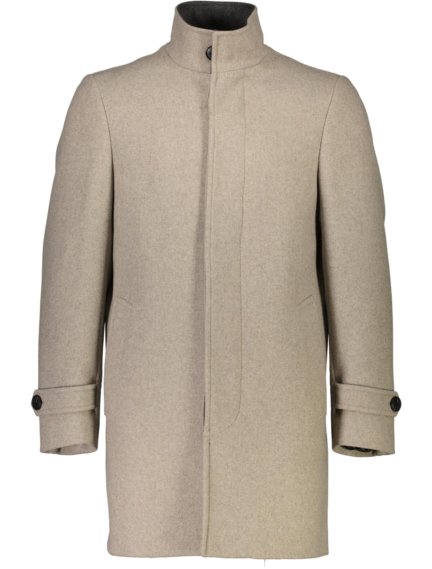Recycled wool funnel neck Beige