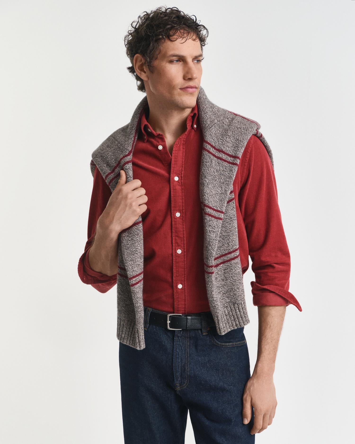 Reg Corduroy Shirt Modern Rust
