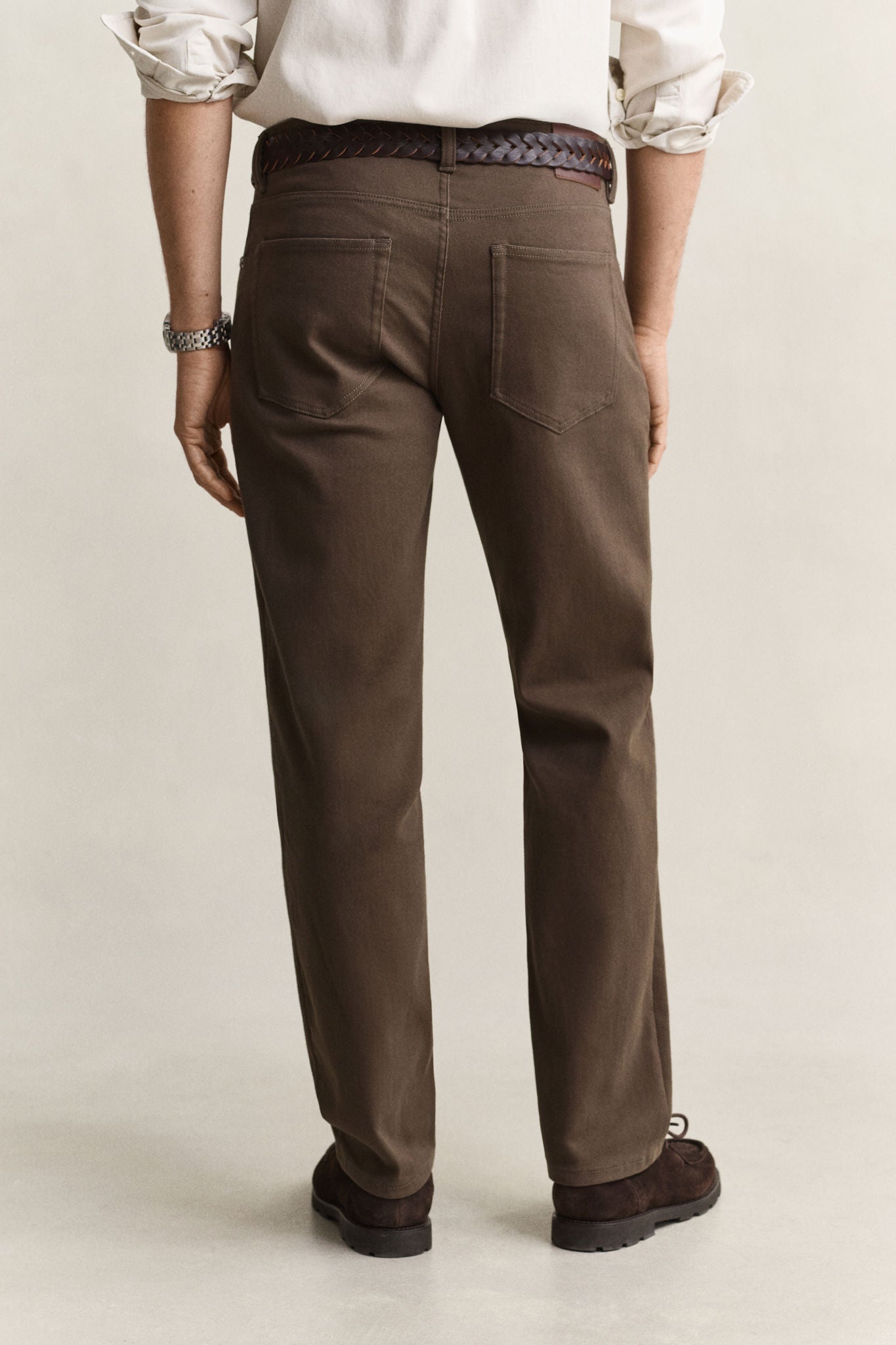 Reg Soft Twill Jeans Shadow Brown