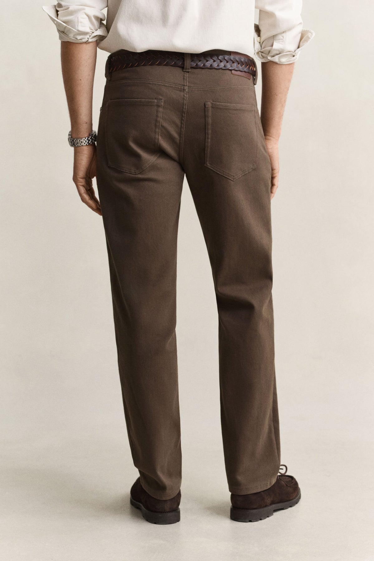 Reg Soft Twill Jeans Shadow Brown