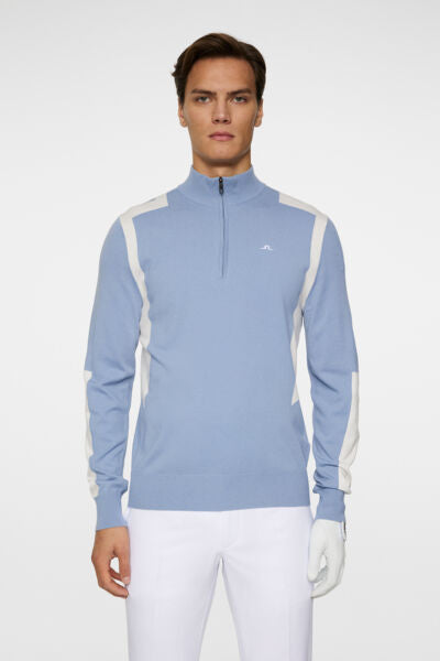 Kendrick knitted zip Pastellblå