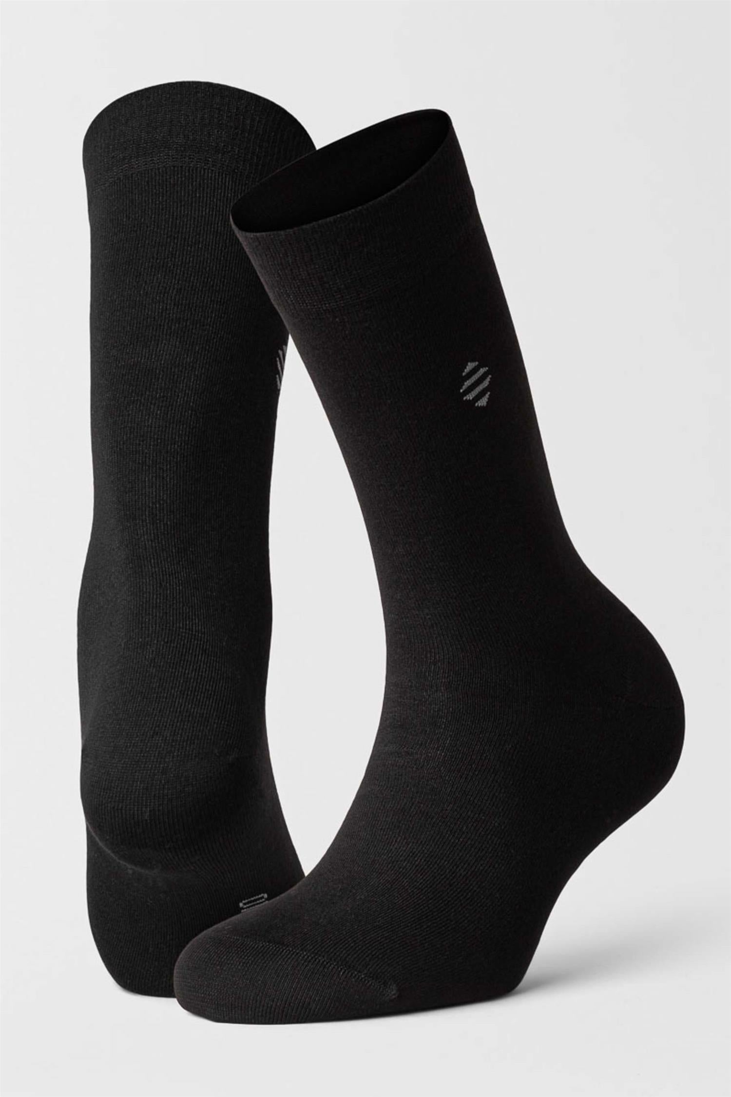 3PK Daniel Bamboo Crew Black