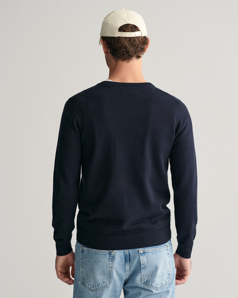 CLASSIC COTTON V-NECK Evening Blue