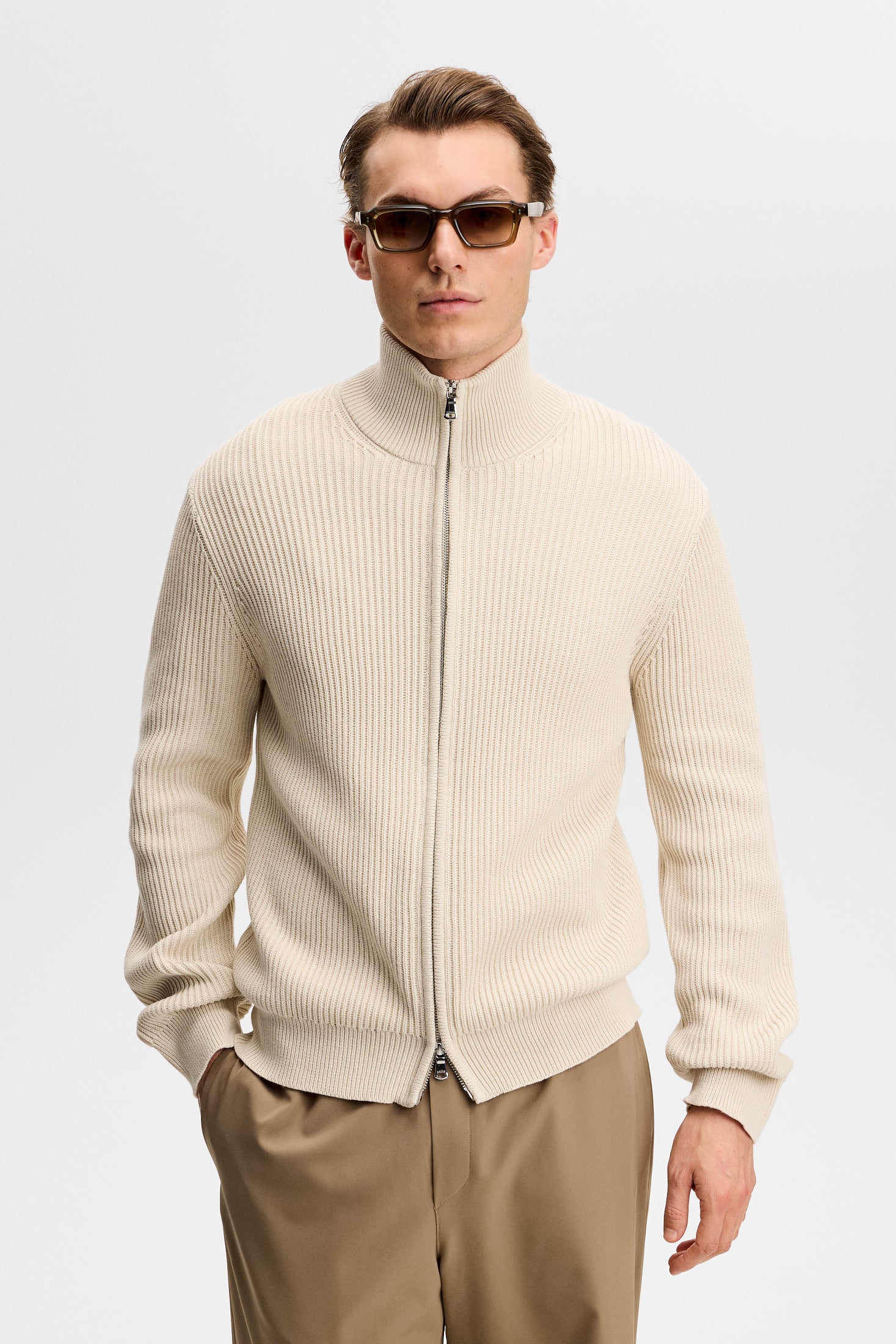 Alexis Full Zip Cardigan Moonbeam