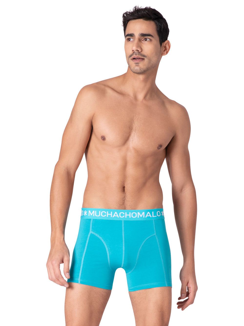1010 Solid Boxer 2pk 679 Black/Turquoise
