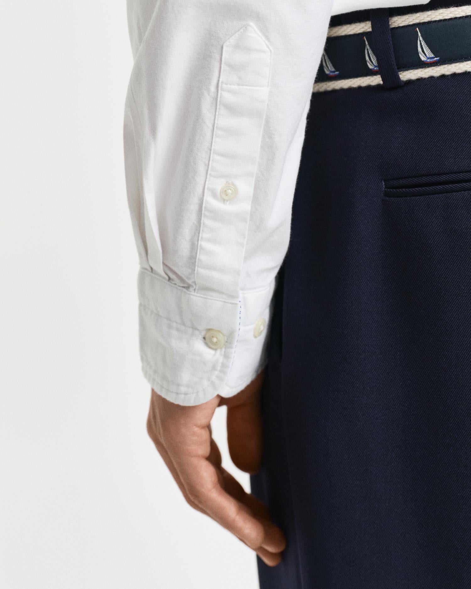 Oxford Shirt In Slim Fit With Stretch White