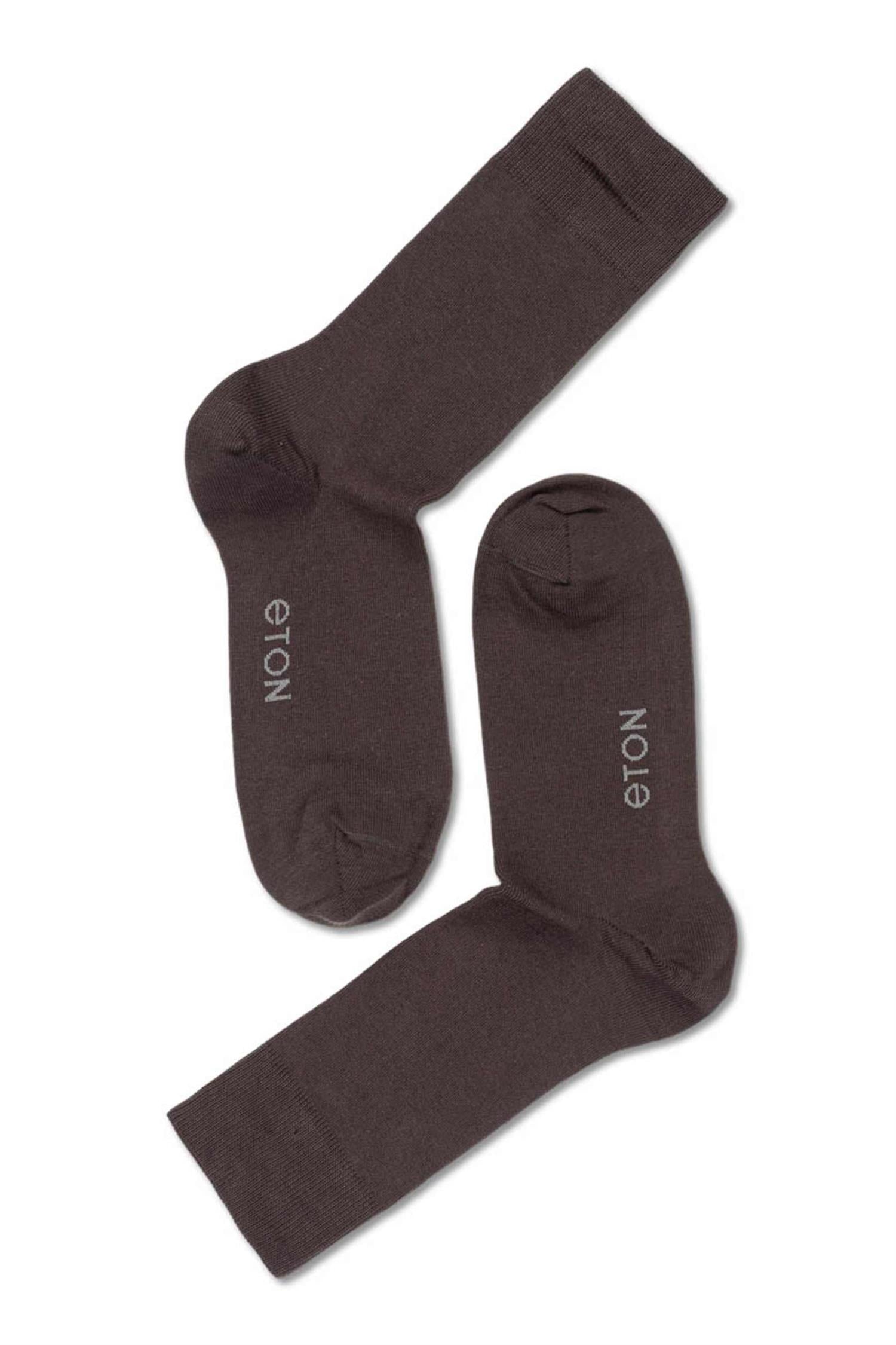 Eton Cotton/Lycra Plain Dark Brown