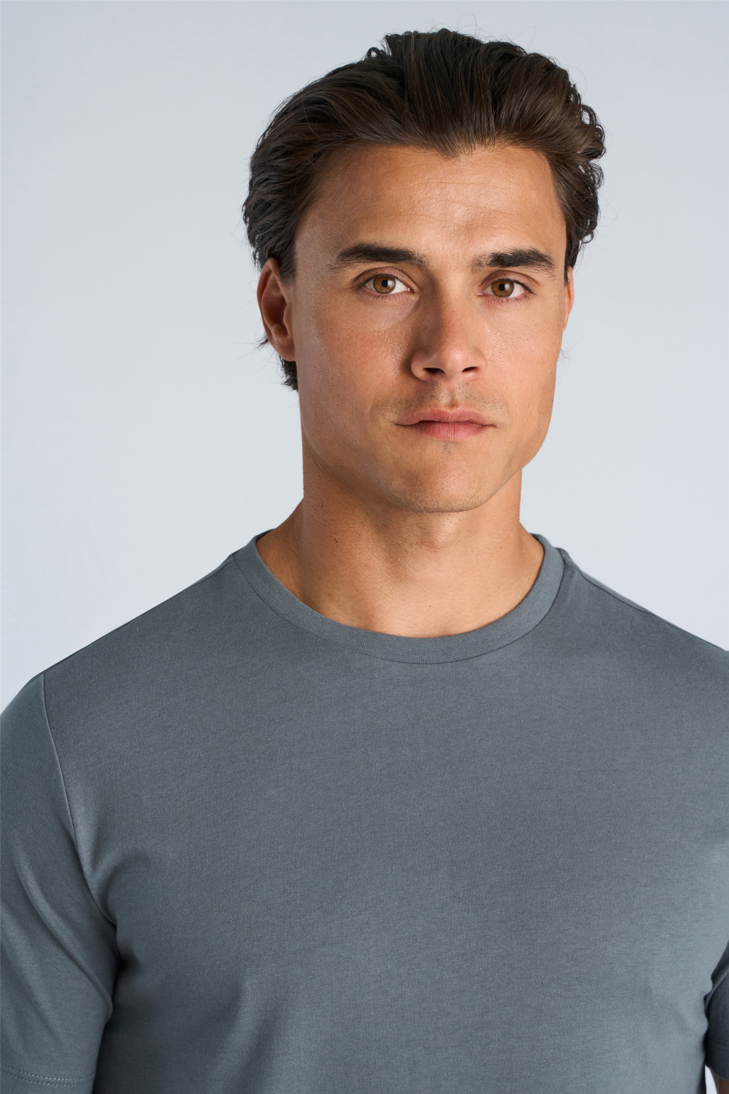 Basic Tee S/s Blue Grey