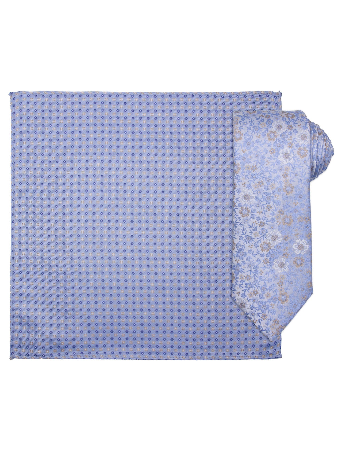 Slips med tørkle Lyseblå