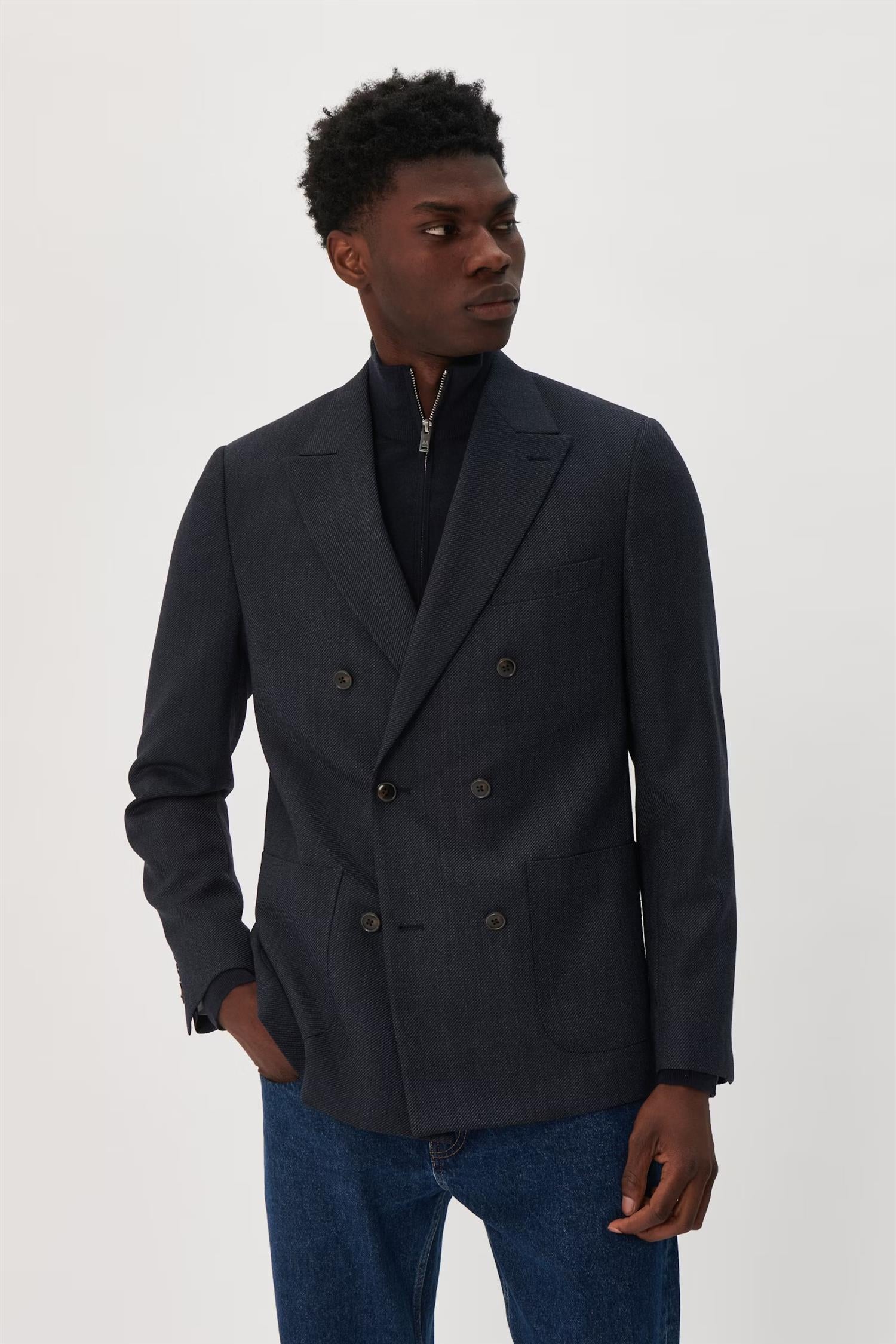 Magaret double jacket Blue