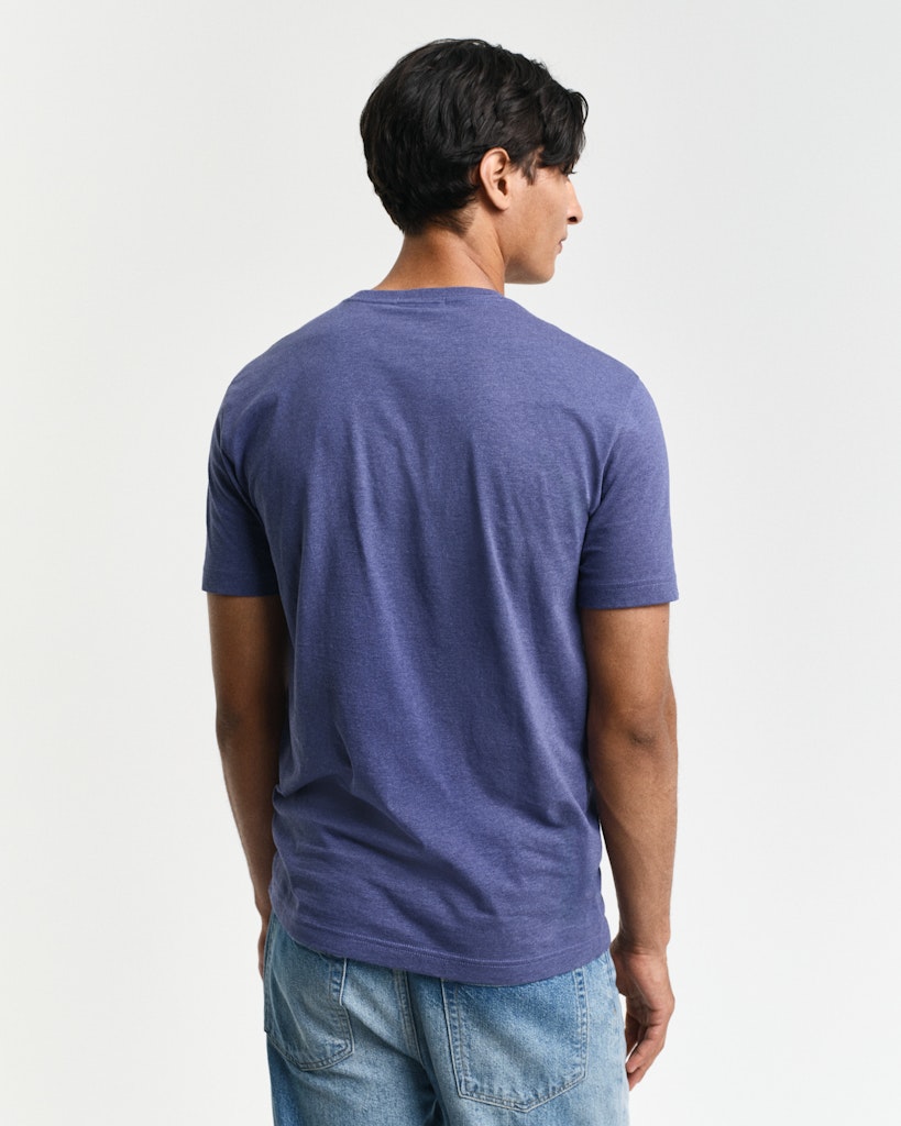 Reg Shield Ss T-Shirt Dk Jeansblue Melange
