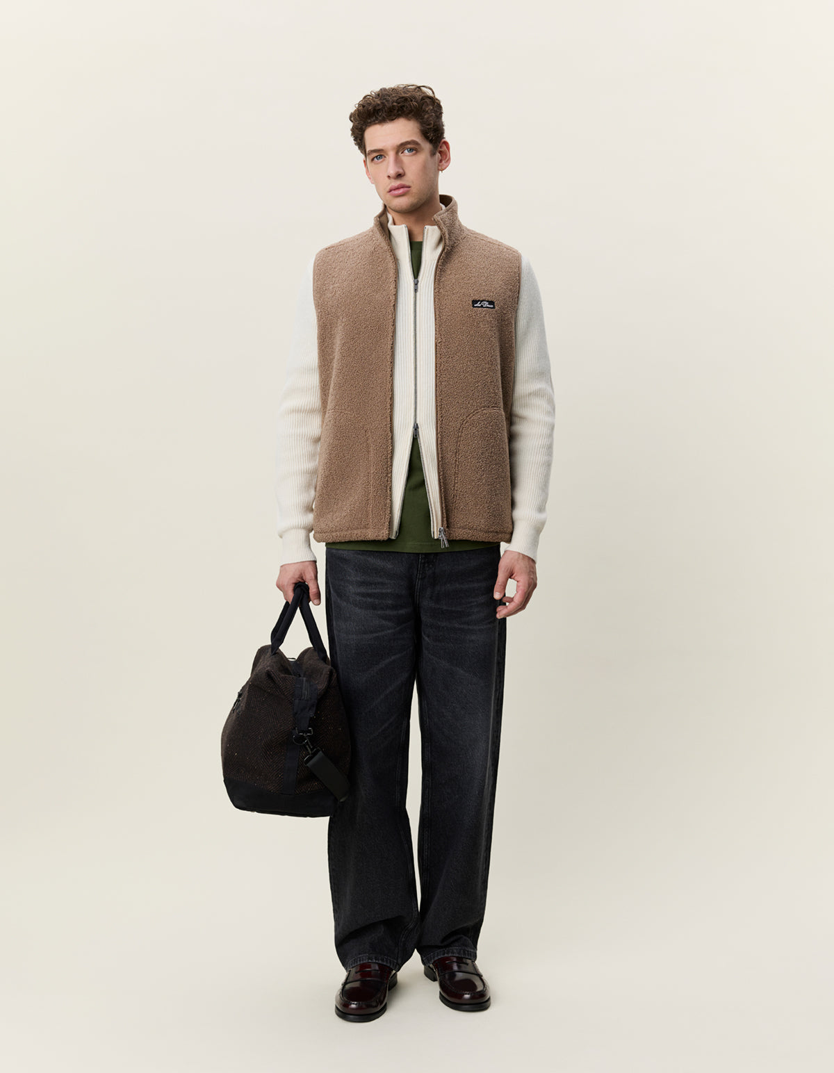 Patch Teddy Vest Caribou