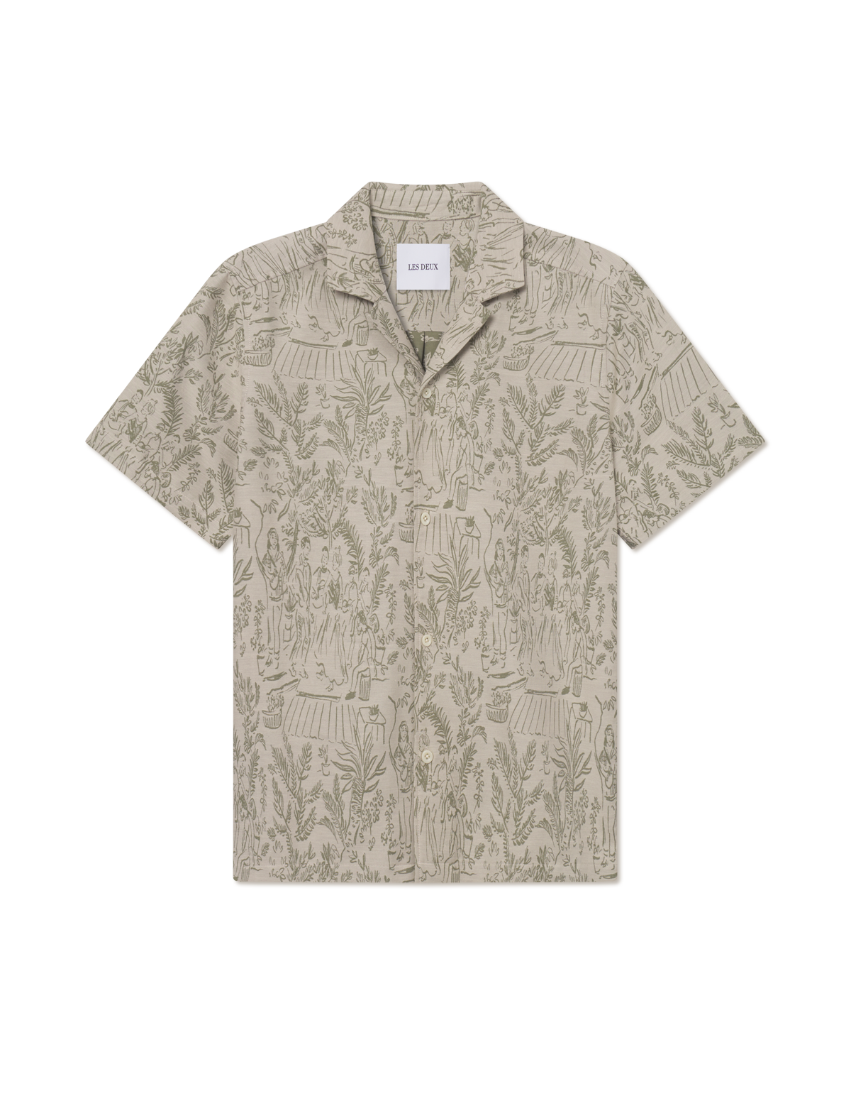Lesley Dancing Jacquard SS Shirt Light Ivory