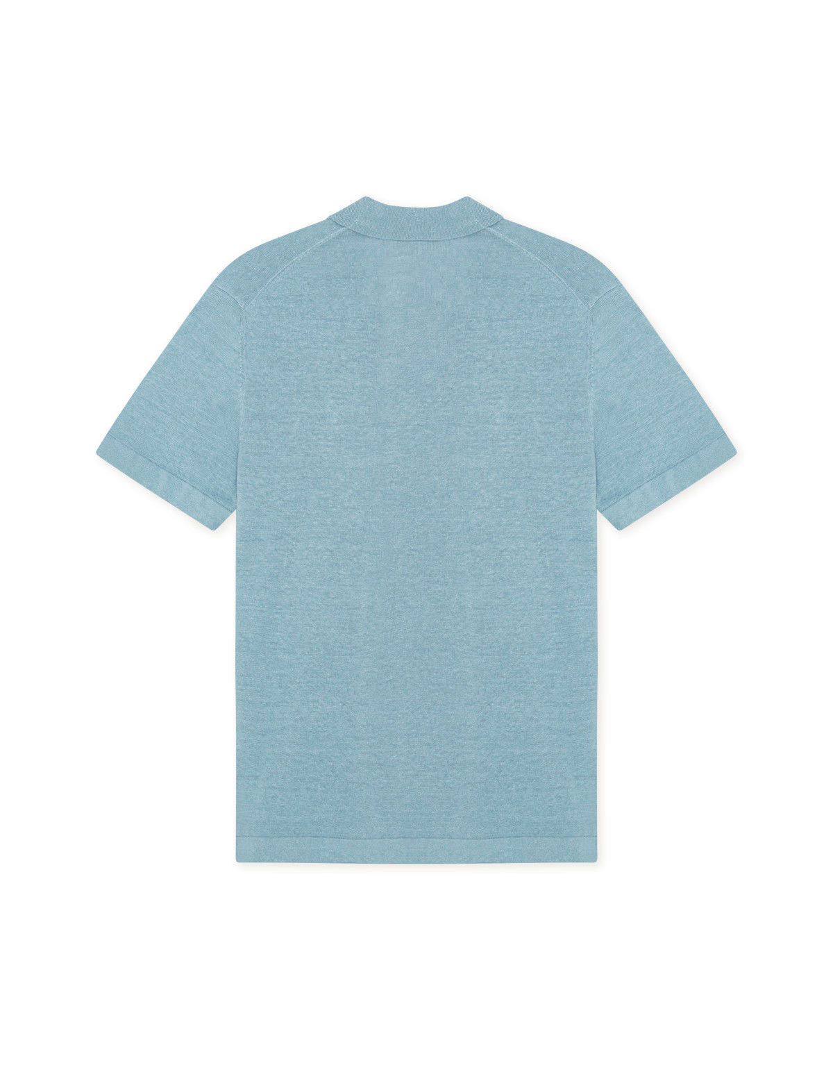 Signature Knit Polo Faded Denim Blue