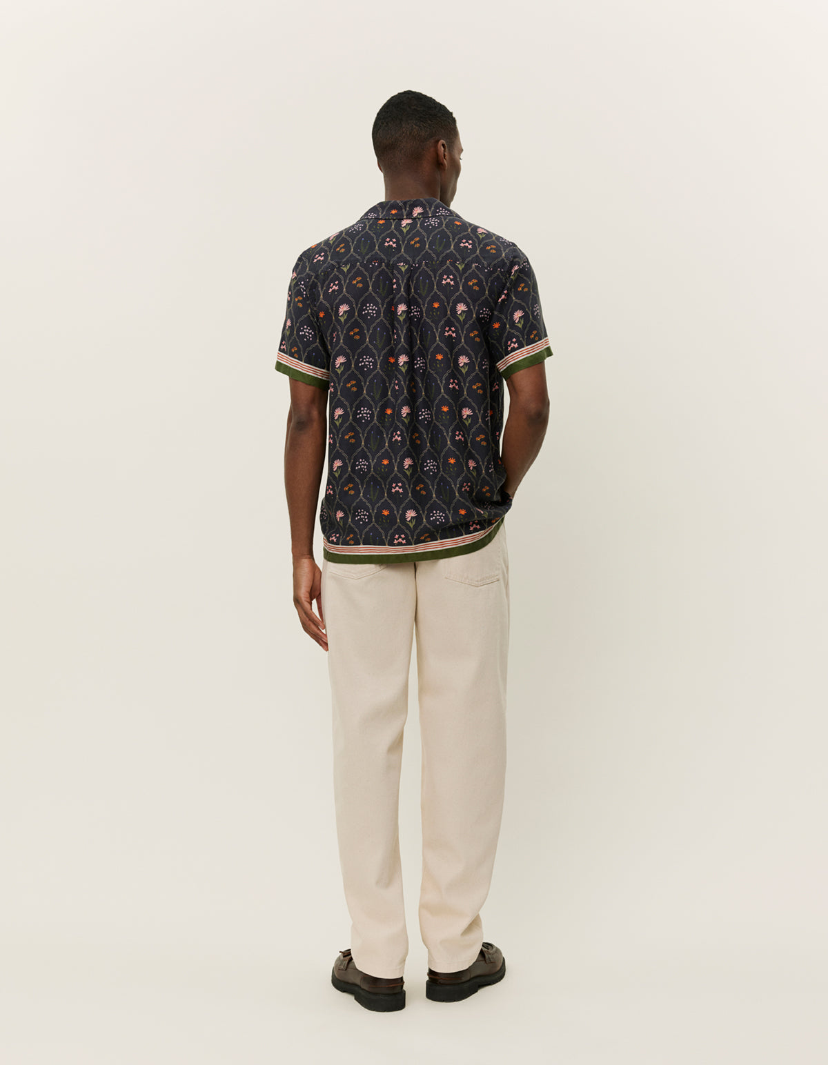 Lukas AOP Wild Flowers SS Shirt Dark Navy