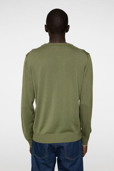 Keane Light Merino Crew Neck Olivine