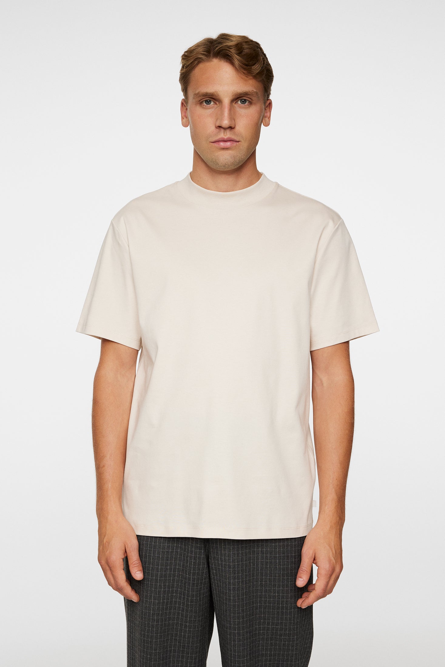 Ace Mock Neck T-Shirt Moonbeam