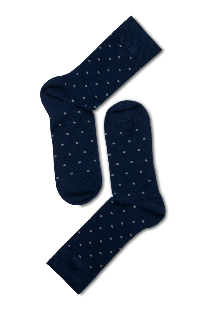 Eton Bamboo Dots Granatowy/Szary Melange