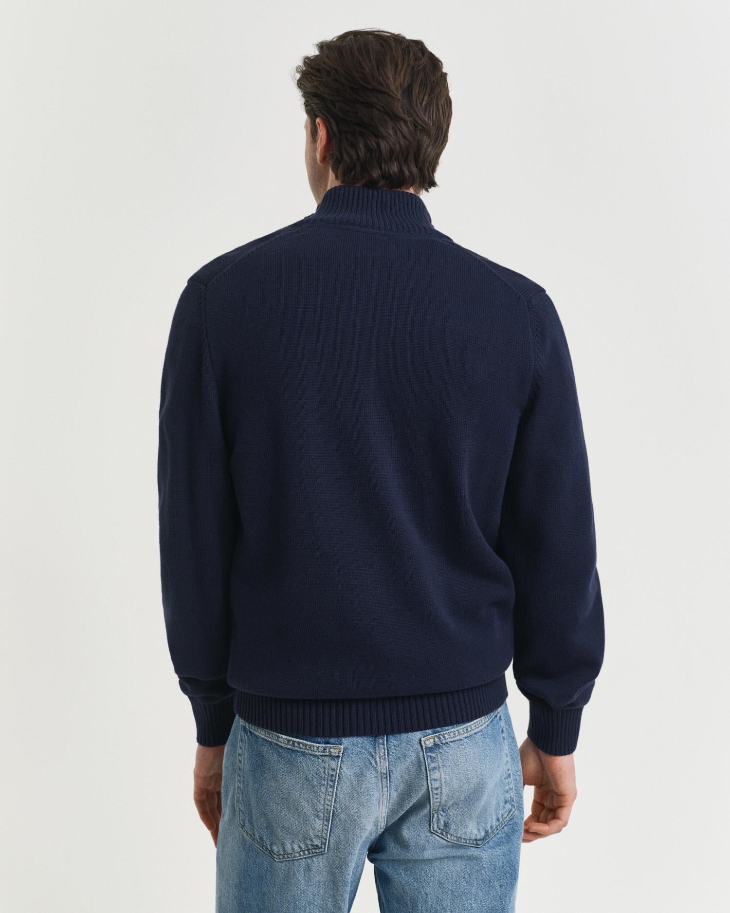 Bomullsgenser Med Half-Zip Evening Blue