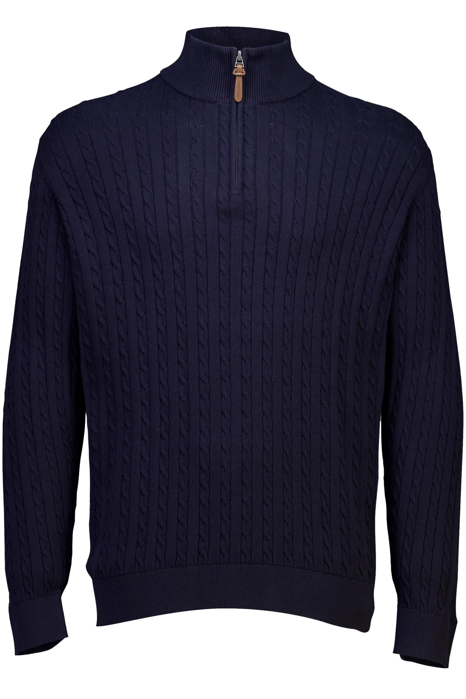 1/2 zip cable knit Navy