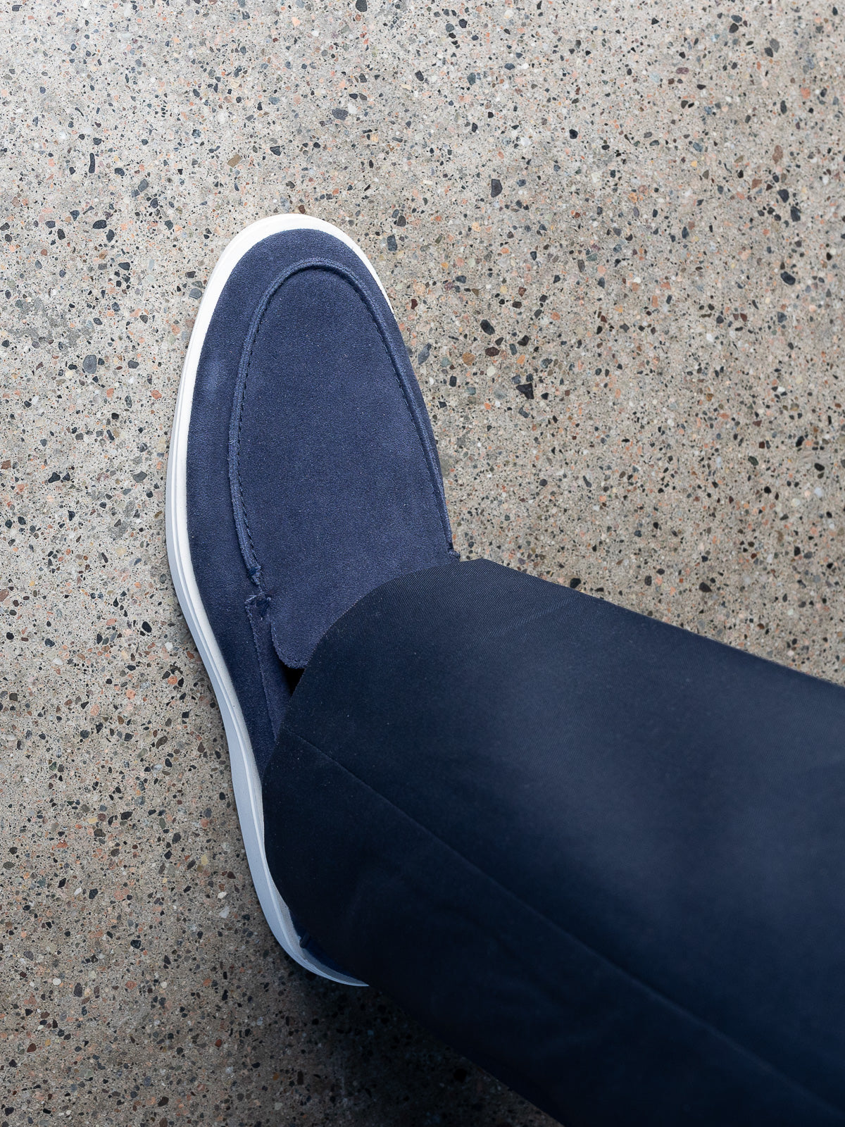 Sport loafer suede navy Blue