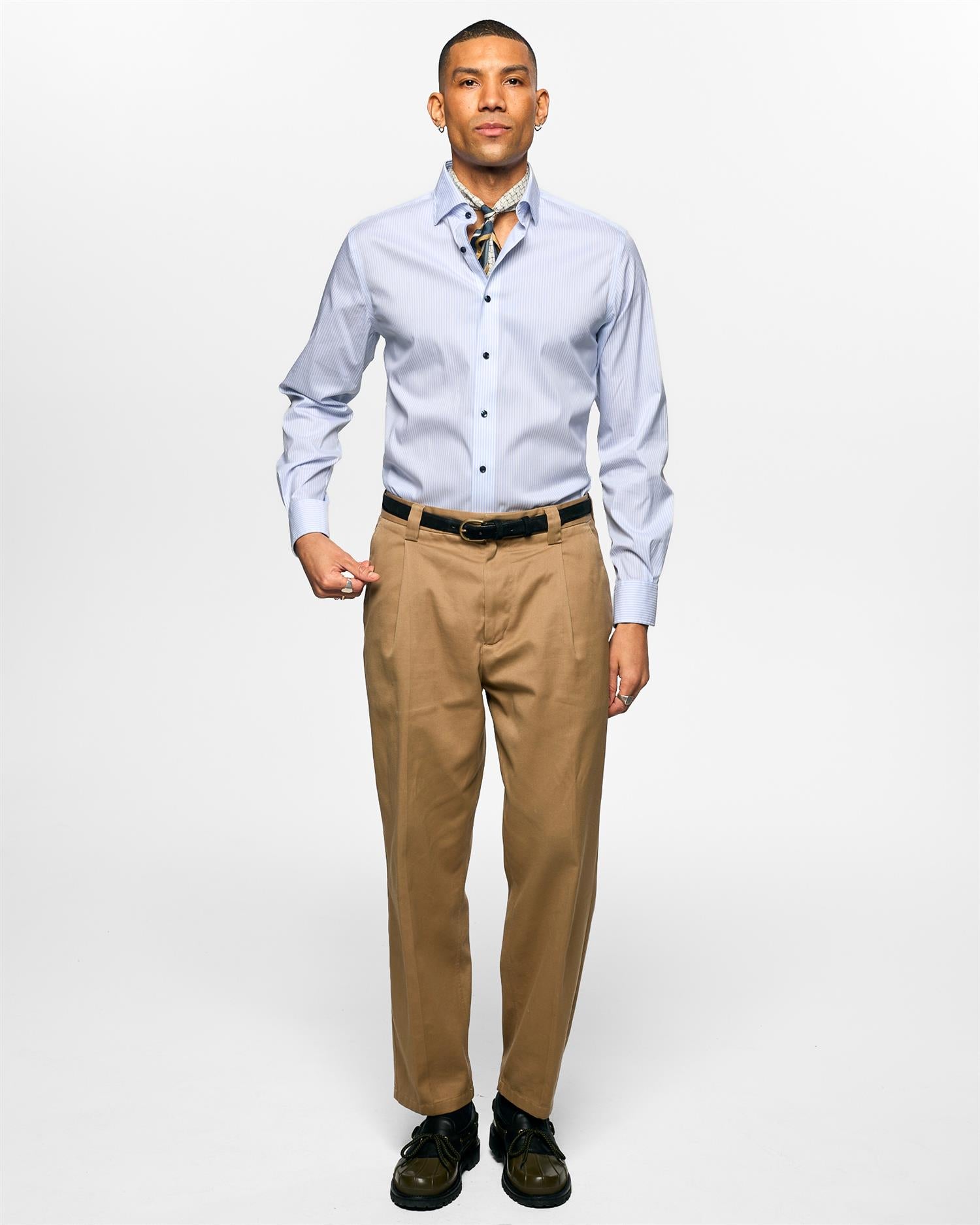 The edge double stripe Lt Sky Blue