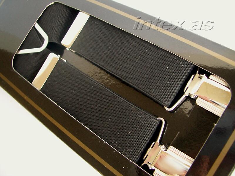 Men's braces 3cm black Black