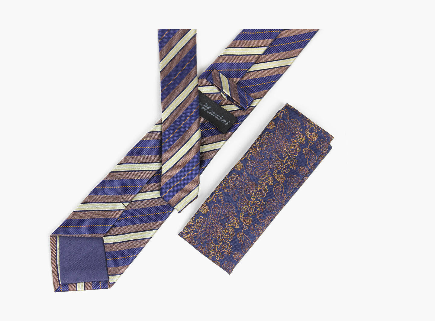 Manzini slips + tørkle Dk Brown